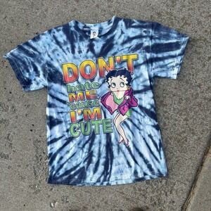 Vintage 2001 Betty Boop "Don't Hate Me Because I'm Cute" Made in USA Shirt Med.